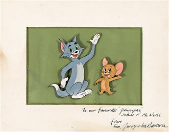 MGM STUDIOS / TOM & JERRY Tom & Jerry animation cel signed by Joe Barbera.